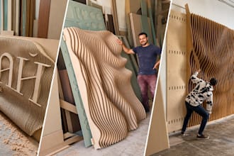 design custom parametric wall art, cnc dxf pattern and laser cut for 3d wall