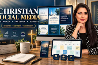 manage instagram, youtube, facebook ministry page christian social media manager