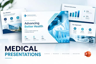 design a medical presentation, healthcare deck and powerpoint slides