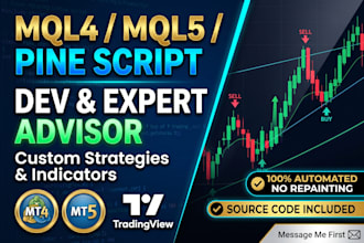 code mql4 mql5 expert advisor and tradingview pine script strategy or indicator