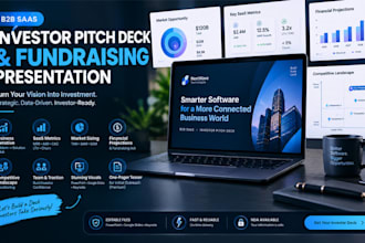 design b2b saas startup investor pitch deck fundraising presentation