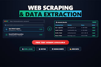 scrape website data, build python web scraper, and extract data