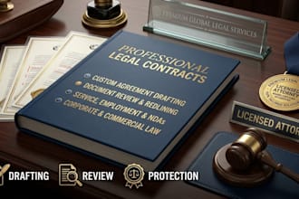 draft, review and edit professional contracts and legal documents