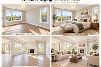 virtually stage empty rooms for real estate listings