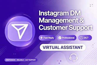 be your instagram dm manager and virtual assistant for customer support