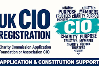 prepare your UK cio registration application and cio constitution
