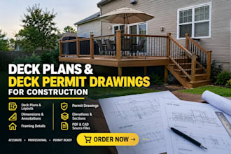 design deck plans and deck permit drawings for construction