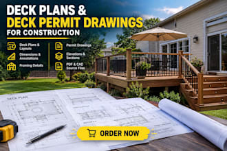 design deck plans and deck permit drawings for construction