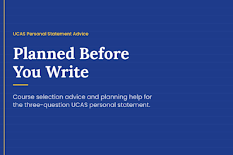 help you plan your ucas personal statement