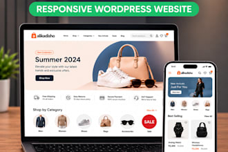 develop, design, or clone a responsive wordpresss website