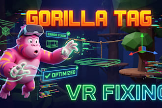 fix, review and optimize your gorilla tag VR fan game
