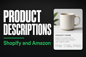 write 5 product descriptions for your online store