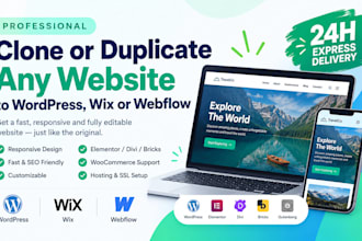 copy website clone website or duplicate website into wordpress website
