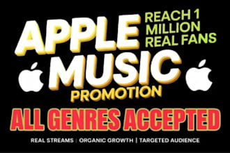 do organic apple music promotion, itunes, apple music playlist real growth