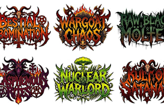 design raw black, war metal and bestial black metal logo