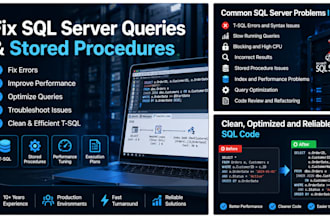 fix sql server queries and stored procedures
