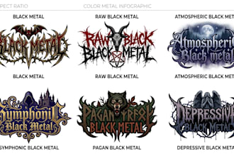 design atmospheric black, post black and blackgaze logo