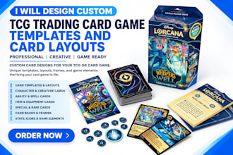 design custom tcg trading card game templates and card layouts