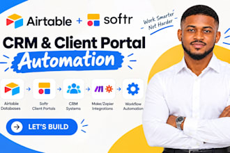 do airtable crm setup, airtable database design, ai automation, softr webapp