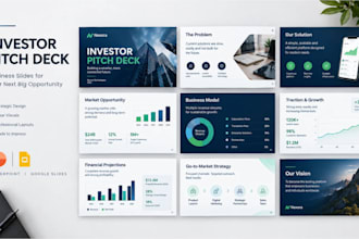 design professional business slides, investor pitch deck and google slide design