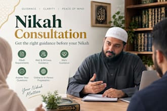 provide nikah consultation, islamic marriage guidance for couples