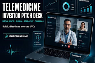 design telemedicine digital health investor pitch deck presentation