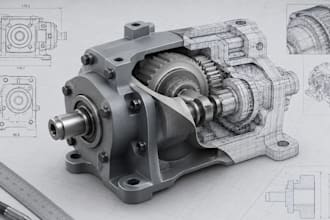 model mechnical components, functional parts and stl for 3d printing