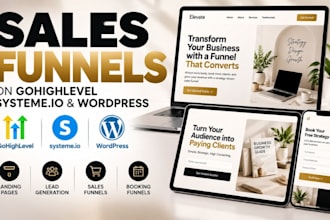 build sales funnels on gohighlevel systeme io and wordpress