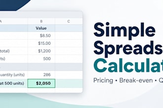 build a simple excel or google sheets calculator