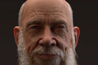 create realistic 3d head model