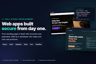 build a secure nextjs web app with supabase and stripe