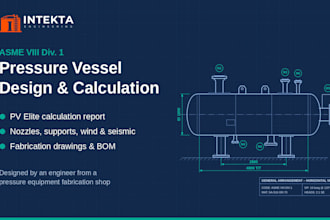 design pressure vessels to asme viii with pv elite calculation report