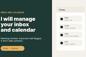 manage your inbox and calendar as your VA