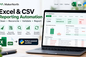 automate excel and CSV reporting and reconciliation