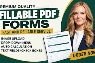 create fillable pdf forms or design fillable pdf form