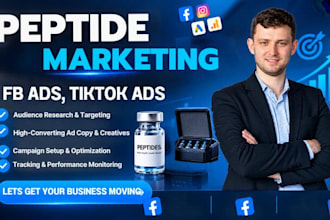 do peptide marketing, peptide promotion, peptide tiktok ads,peptide landing page