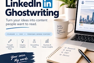ghostwrite engaging linkedin posts for founders and business owners