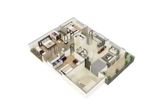 create 3d floor plan rendering, real estate floor plan, 3d house plan