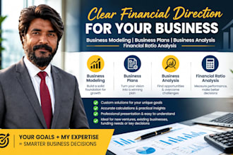 do business modeling, business plans, business analysis and ratios