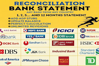 reconcile bank statement PDF to editable format