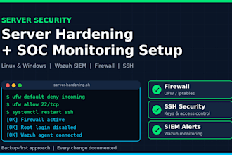harden your server and network security and set up soc monitoring