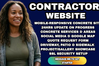 concrete contractor, contractor website, construction website, concrete website