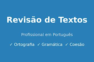 reviso e edito seus textos em portugues