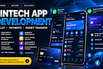 develop fintech app, money transfer app, loan app digital wallet and payment app