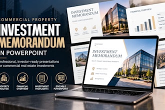 design a commercial property investment memorandum in powerpoint