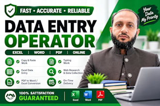 do data entry and ms office works