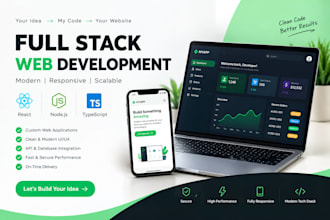 do the custom website development as the full stack dev