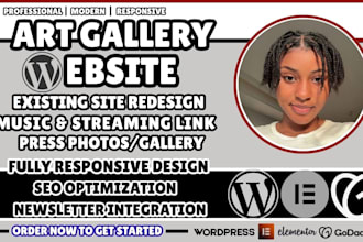 art gallery website, exhibition website, artist portfolio and illustrator site