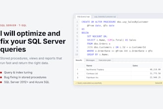 optimize and fix your sql server queries and stored procedures