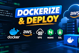 dockerize and deploy your web application on AWS or vps